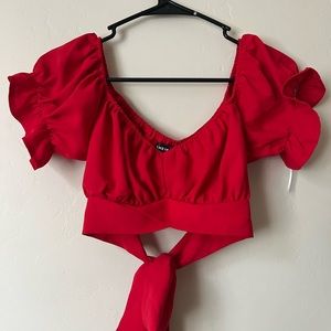 Red top from shein small size